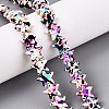 Spray Painted Synthetic Turquoise Beads Strands UNKW-T001-11F-1