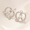 Rack Plating Heart Brass Micro Pave Clear Cubic Zirconia Stud Earrings EJEW-H143-17P-2