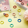 30Pcs 15 Colors Zinc Alloy Spring Gate Rings FIND-PH0006-47-8