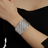 Iron Braided Mesh Cuff Bangles for Women FS-WG8E476-08-1