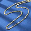 3MM Brass Cable Chain Necklaces NJEW-L356-03G-2