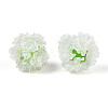 Polymer Clay Rhinestone Beads with Embossed Resin Roses RESI-T059-01A-05-1