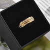Arrow 304 Stainless Steel Open Cuff Ring for Women RJEW-M049-01G-06-5