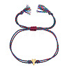 304 Stainless Steel Alphabet Bead Adjustable Bracelets IC6774-25-1