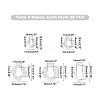  100Pcs 5 Style Transparent Acrylic Linking Rings PACR-PH0001-03-2