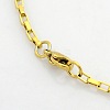 Unisex Casual Style 304 Stainless Steel Box Chain Necklaces STAS-O037-14G-2