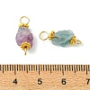 304 Stainless Steel & Raw Rough Natural Fluorite Connector Charms PALLOY-JF06001-3