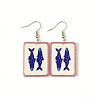Acrylic Glitter Powder Dangle Earrings for Women WGA022A-02-1