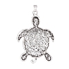 Antique Silver Plated Alloy Big Pendants ALRI-L046-M01-AS-2