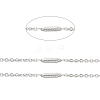304 Stainless Steel Rectangle Link Chains STAS-B041-09P-2