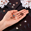 16Pcs 8 Colors K9 Glass Connector Charms FIND-TA0003-43-5