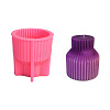 Ribbed Pillar Geometry Scented Candle Silicone Molds LS-DIY-G106-01B-1