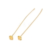 Brass Micro Pave Cubic Zirconia Stud Earring Findings CU-CBA4618-01G-04-1