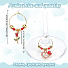 9Pcs 9 Styles Valentine's Day Acrylic Wine Glass Charms AJEW-GO00049-2