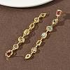 Rectangle with Teardrop Brass Micro Pave Cubic Zirconia Dangle Stud Earrings EJEW-G452-10G-3