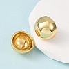 Half Round Brass Stud Earrings EJEW-D346-07G-3