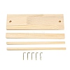 Wood Bracelet Organizer Diaplsy Stands with 5Pcs Metal Hooks WD-CBA482F-02-2