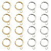 201 Stainless Steel Huggie Hoop Earring Findings FIND-DC0006-43B-1
