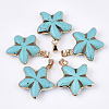 Electroplate Synthetic Turquoise Pendants G-S344-78-1
