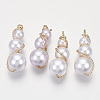 ABS Plastic Imitation Pearl Pendants KK-N235-018-2
