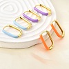 Oval Brass Hoop Earrings EJEW-D314-03G-2
