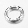 Tibetan Style Alloy Spring Gate Rings X-TIBE-T002-28AS-RS-2