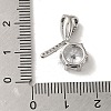Micro Pave Clear Cubic Zirconia Pendants KK-S351-02P-02-3