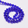 Imitate Austrian Crystal Bicone Glass Beads Strands GLAA-F029-6x6mm-06-2