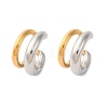 Two-layer C-Shaped 304 Stainless Steel Two Tone Cuff Earrings EJEW-A131-04B-GP-4