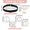 1Bag Iron with Crystal Rhinestone & Resin Brooches JEWB-CA0001-93-2