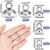 150Pcs 5 Styles 201 Stainless Steel Bead Cap Pendant Bails STAS-PA0001-05-2