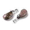 Natural Rhodonite Pendants G-NH0025-14P-10-2