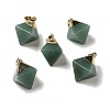 Natural Green Aventurine Pendants G-P474-03G-03-1