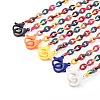 Personalized Rubberized Style Acrylic Cable Chain Necklaces NJEW-JN03464-1