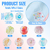 14Pcs 7 Colors Handmade Foil Lampwork Beads FOIL-TA0001-07-4
