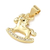 Brass Micro Pave Clear Cubic Zirconia Pendants KK-A303-05G-G-2