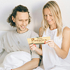 Rectangle Wooden Pregnancy Test Keepsake Box with Lock CON-WH0103-012-5