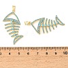 Brass Micro Pave Sky Blue Cubic Zirconia Pendants CU-CBA6938-05G-01-3