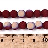 Frosted Opaque Glass Beads Strands GLAA-T032-P8mm-MBB05-4