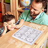 1Pc 9 Grid Wooden Chess Board Game Box DIY-FG0006-82-6