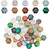 50Pcs Cherry Quartz Glass & Synthetic Goldstone & Natural Green Aventurine & Tiger Eye Beads G-SC0003-72-1