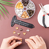 210Pcs 6 Colors 3-Petal Iron Bead Caps IFIN-CJ0001-66-7