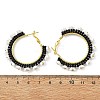 Glass Hoop Earrings EJEW-MZ00827-01-5
