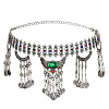 Bohemian Alloy Rhinestone Coin Tassel Waist Belly Chains for Women FS-WGB3289-02-1
