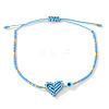 Glass Seed Bead & Glass Braided Bead Bracelets PP1183-1-1