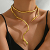 Iron Snake-Shaped Coil Choker Necklaces NJ6393-1-2
