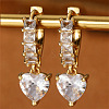 Alloy & Crystal Rhinestone Dangle Hoop Earrings WG072DE-01-1