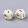 Printed Natural Wood Beads WOOD-T026-001J-2
