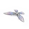 Bling Resin Butterfly Brooch Pin with Crystal Rhinestone JEWB-P016-04P-03-4