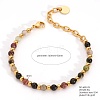 Bohemian Style Natural Tourmaline Round Beaded Bracelets for Women JU9810-5-1